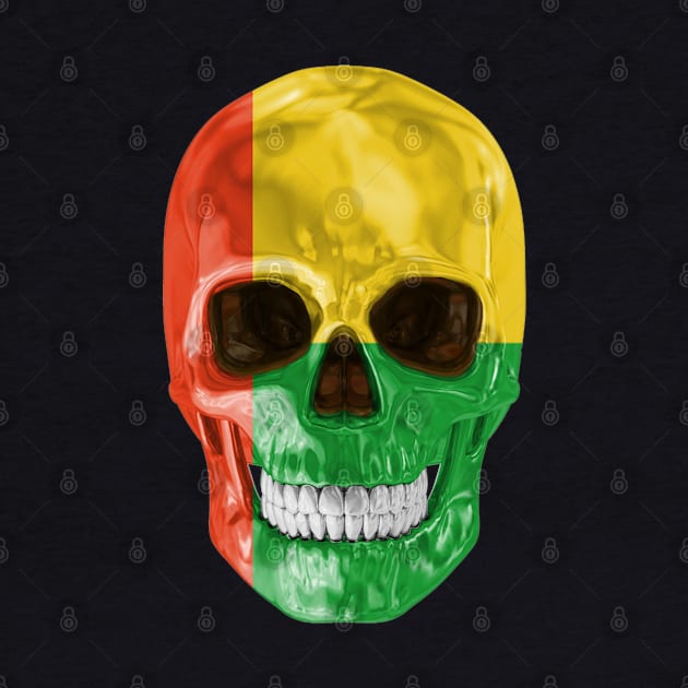 Guinea Bissau Flag Skull - Gift for Bissau Guinean With Roots From Guinea Bissau by Country Flags